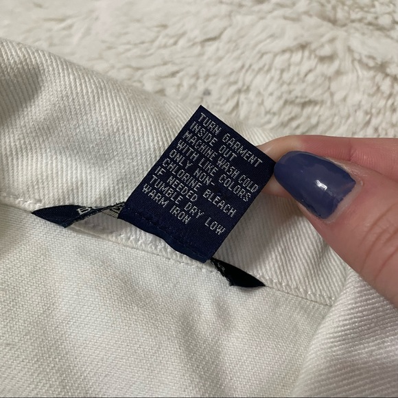 BOSTON PROPER DIY White Floral Lace Denim Jacket - Picture 4 of 6